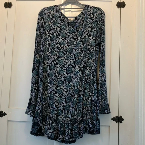 Free People deep V flowy tunic EUC L - Picture 7 of 8